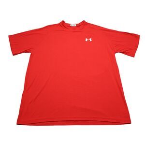 Under Armour Shirt Mens Medium Red Workout Running Hike